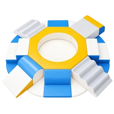 Circular Soft Play Obstacle Course with Recessed Centre
