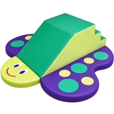 Green Butterfly Soft Play Climber with Ramp and Steps