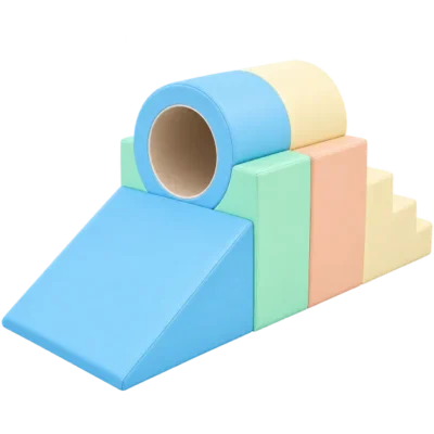 Soft Play Round Tunnel Climber with Ramp and Steps