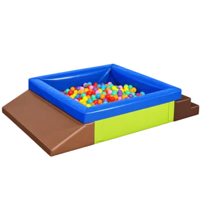 Rectangular Soft Play Ball Pit with Balls and Side Approaches