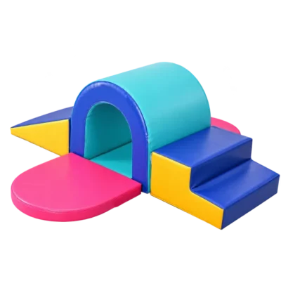 Soft Play Arch Tunnel Set with Steps and Side Ramp