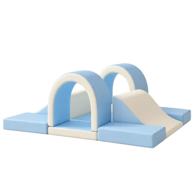 Blue and White Double Arch Soft Play Set